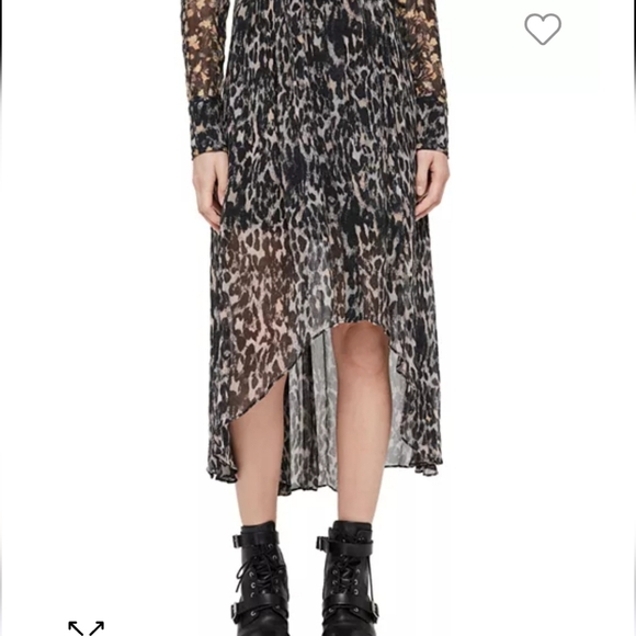 All Saints Liza Asa Hi/Lo Dress Size 6 - Picture 7 of 13